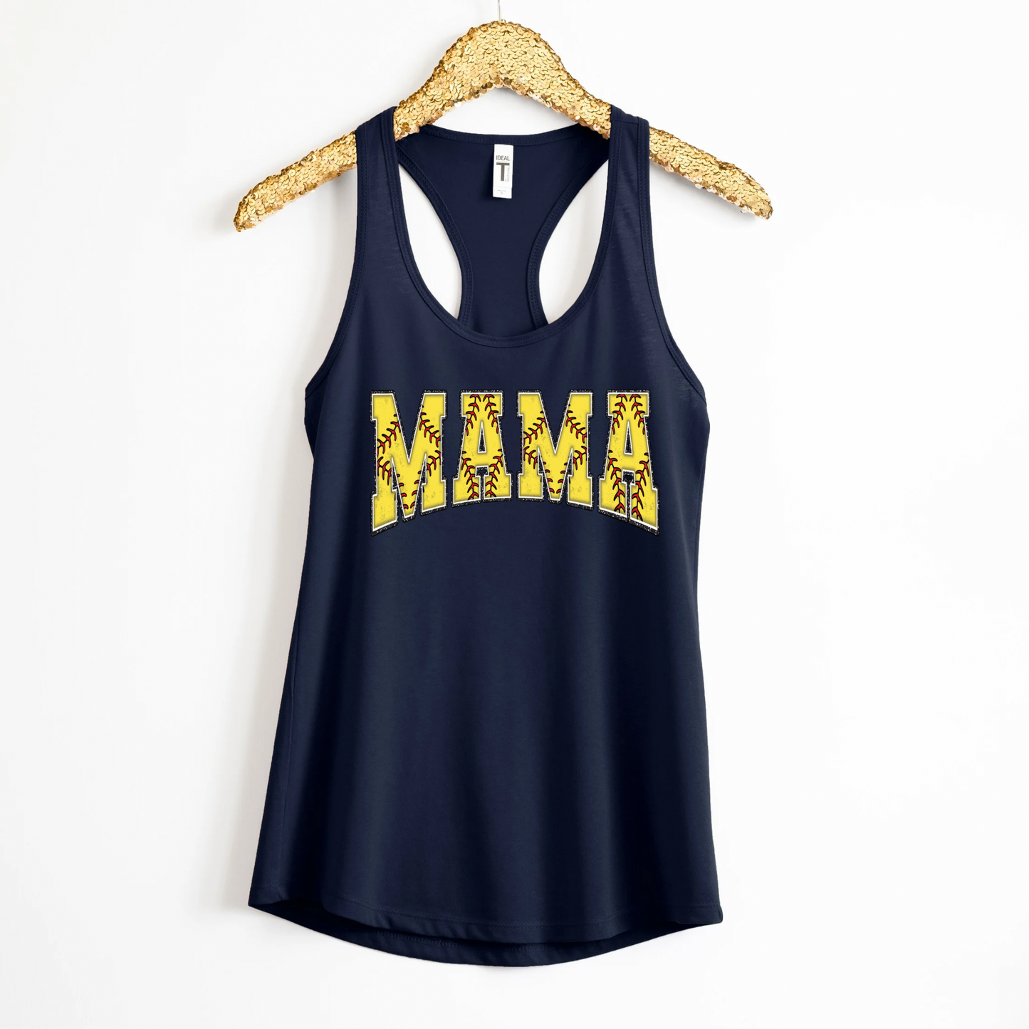 Softball Mama Racerback Tank Top | Softball Mom Tank | Next Level Tank for Sports Moms | Cute Game Day Tank | Summer Softball Outfit
