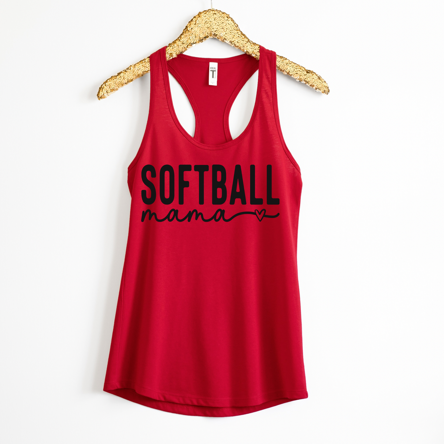 Softball Mama Racerback Tank Top | Softball Mom Tank | Next Level Tank for Sports Moms | Cute Game Day Tank | Summer Softball Outfit