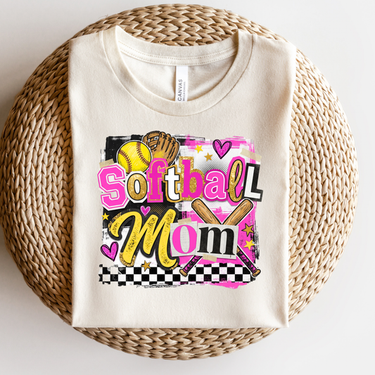 Softball Mama Bella Canvas T-Shirt | Softball Mom Shirt | Cute Game Day Tee | Travel Ball Mom Shirt | Sports Mom Graphic Tee