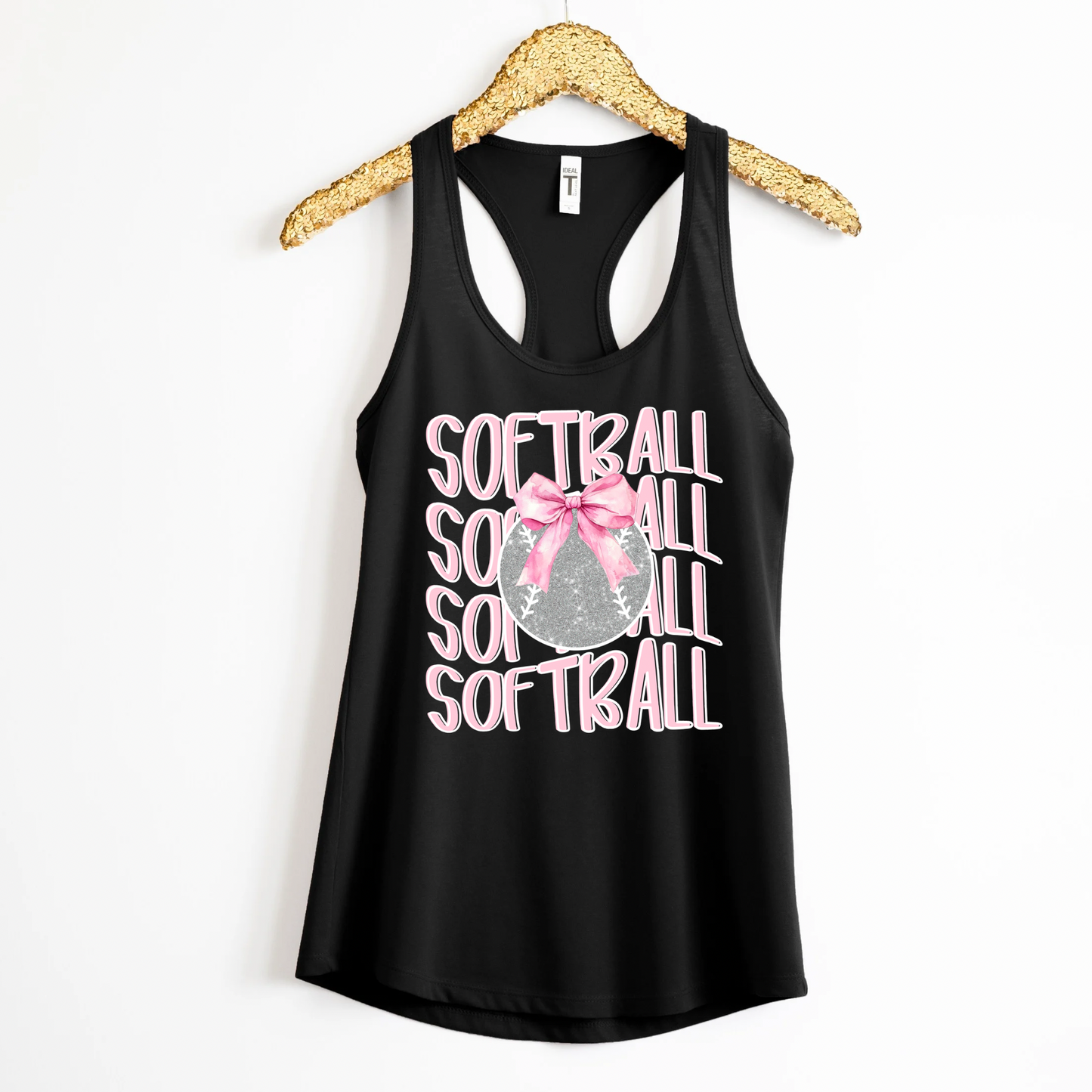 Softball Mama Racerback Tank Top | Softball Mom Tank | Next Level Tank for Sports Moms | Cute Game Day Tank | Summer Softball Outfit
