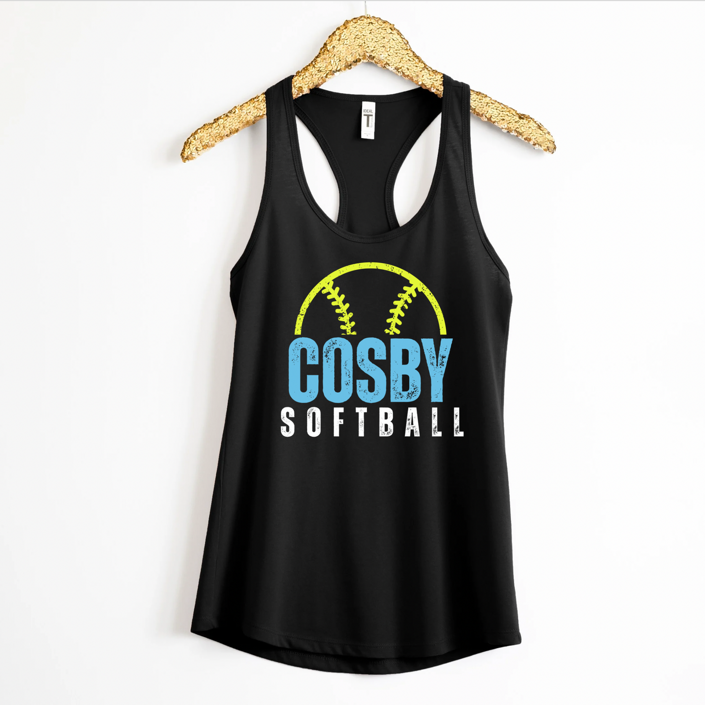 Custom Softball Racerback Tank Top | Softball Mom Tank | Next Level Tank for Sports Moms | Cute Game Day Tank | Summer Softball Outfit