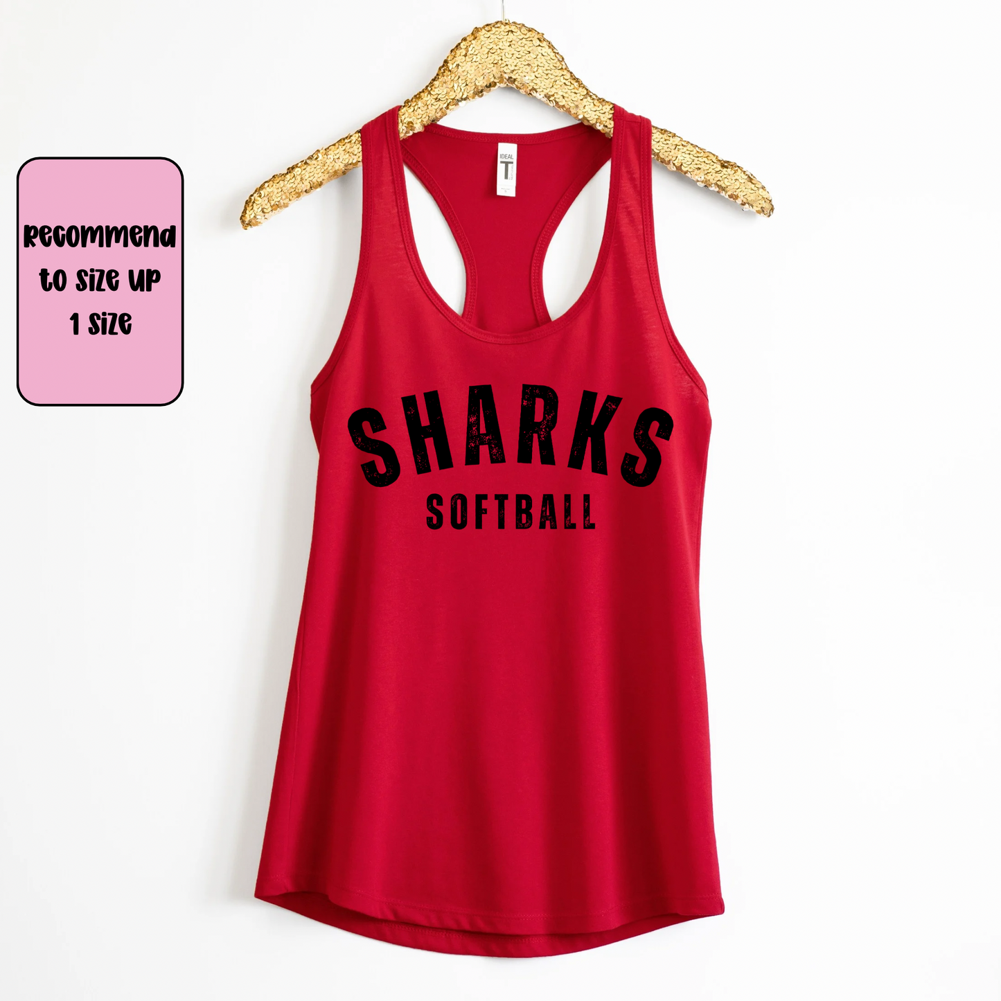 Custom Softball Racerback Tank Top | Softball Mom Tank | Next Level Tank for Sports Moms | Cute Game Day Tank | Summer Softball Outfit