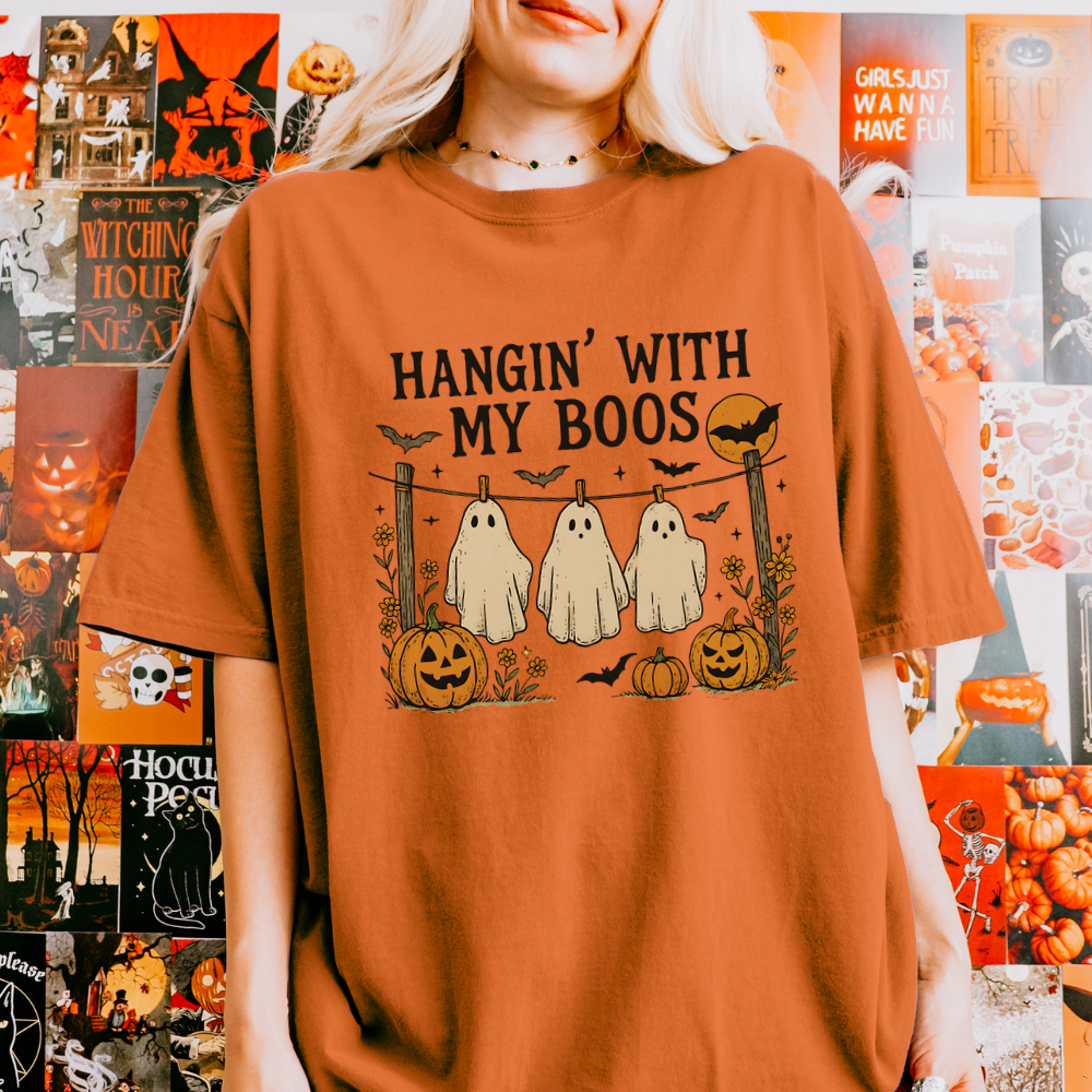 Hanging With My Boos Halloween Shirt Comfort Colors