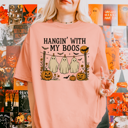 Hanging With My Boos Halloween Shirt Comfort Colors