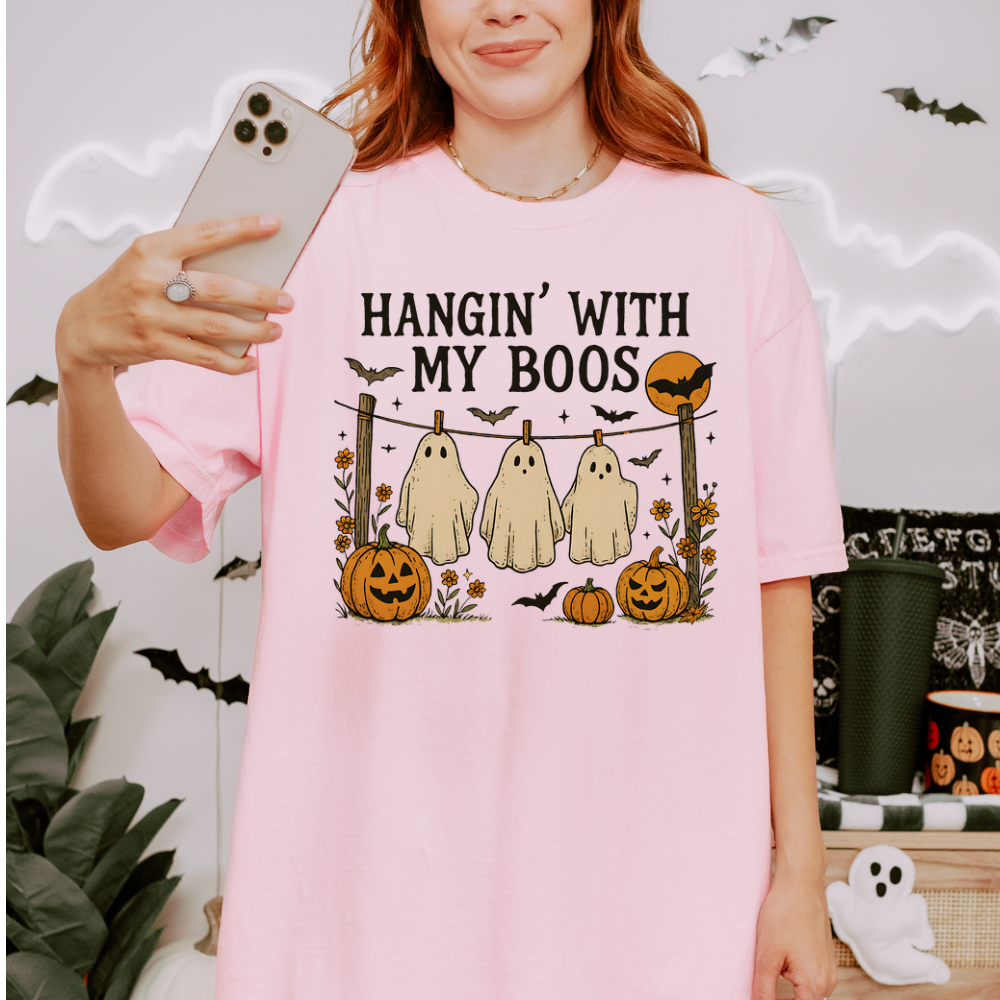 Hanging With My Boos Halloween Shirt Comfort Colors