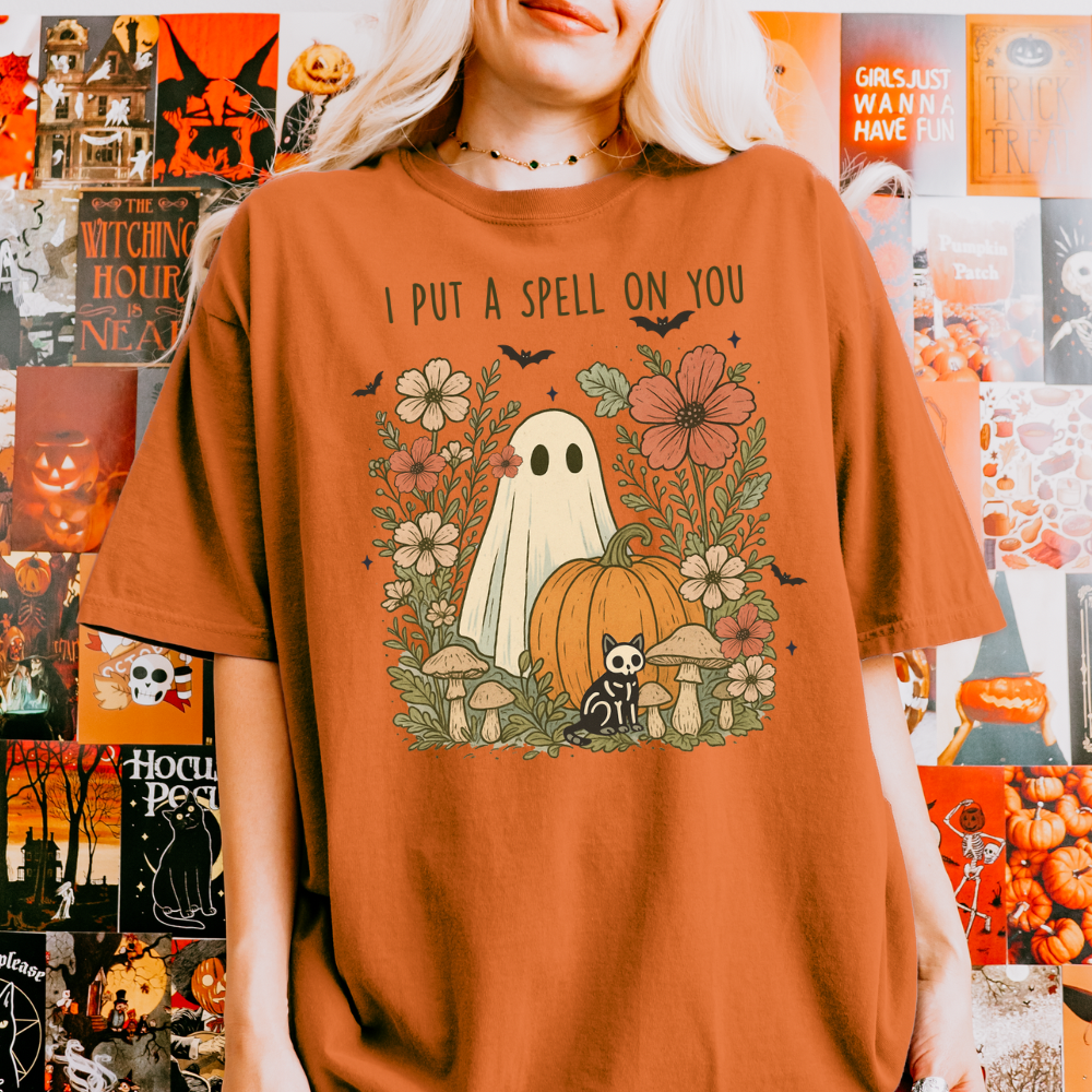 Boho Ghost Halloween Shirt Comfort Colors