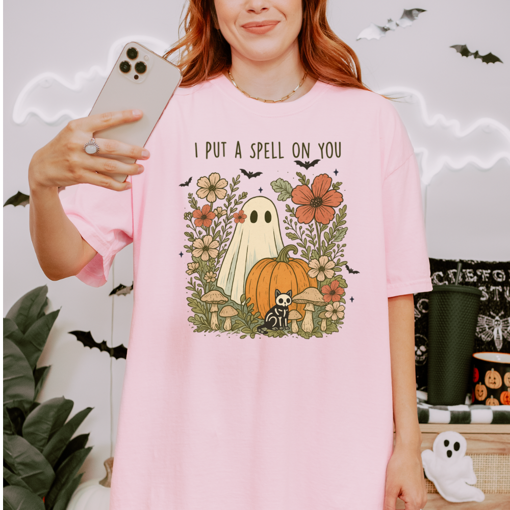 Boho Ghost Halloween Shirt Comfort Colors