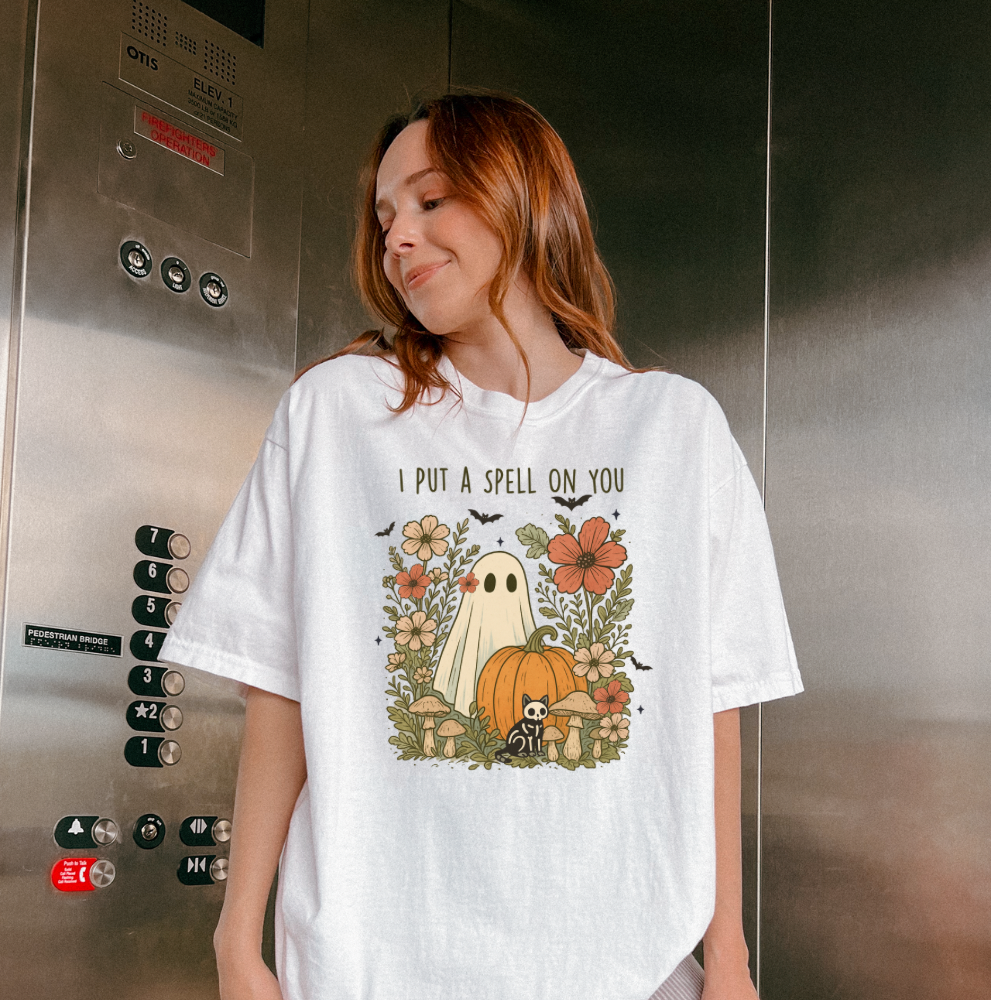 Boho Ghost Halloween Shirt Comfort Colors