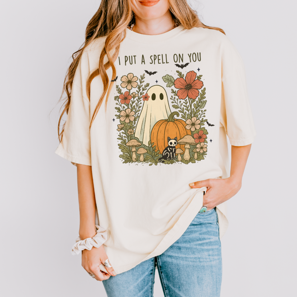Boho Ghost Halloween Shirt Comfort Colors