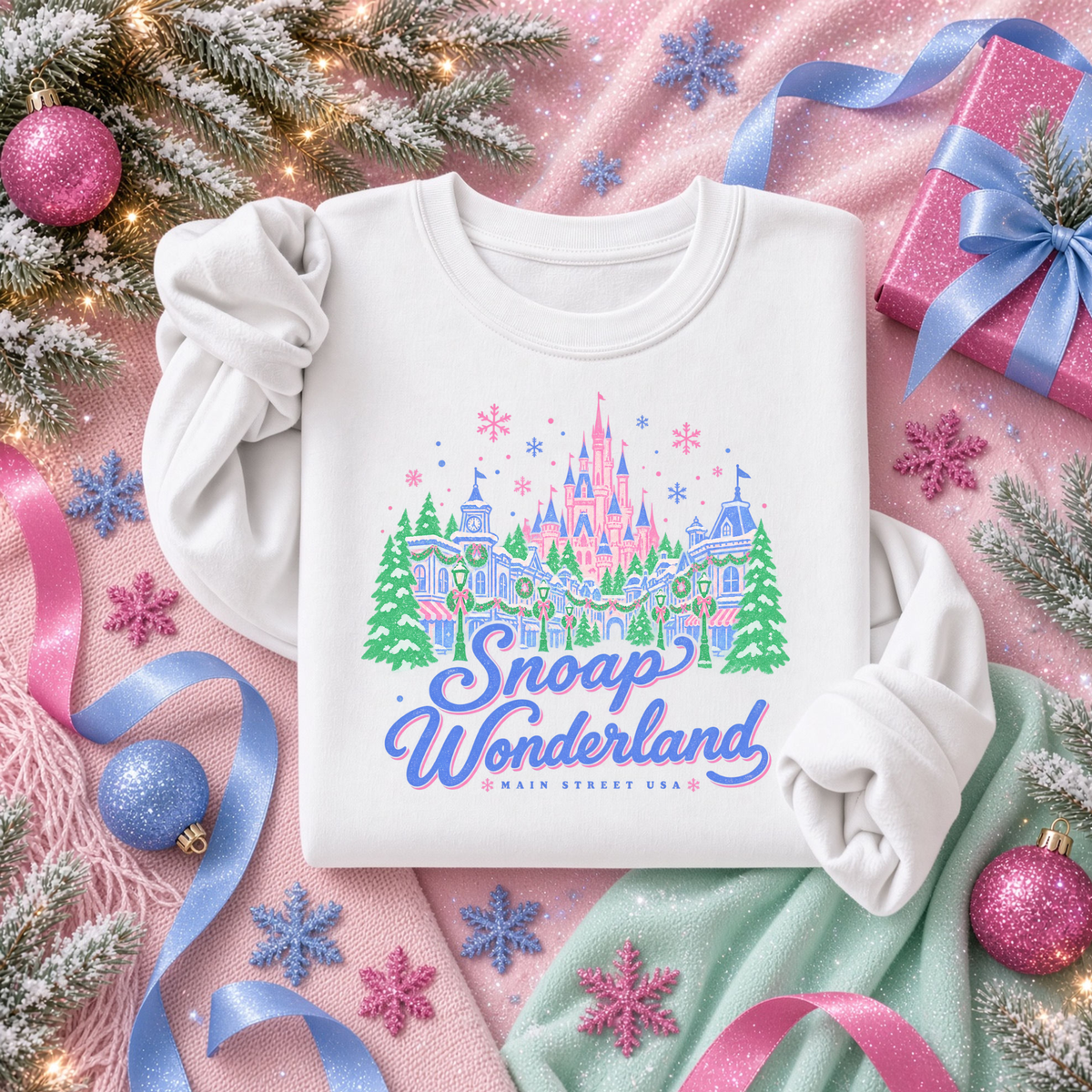 Christmas Snoap Wonderland Sweatshirt | Magical Park Christmas Crewneck Sweatshirt