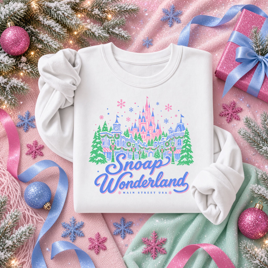 Christmas Snoap Wonderland Sweatshirt | Magical Park Christmas Crewneck Sweatshirt