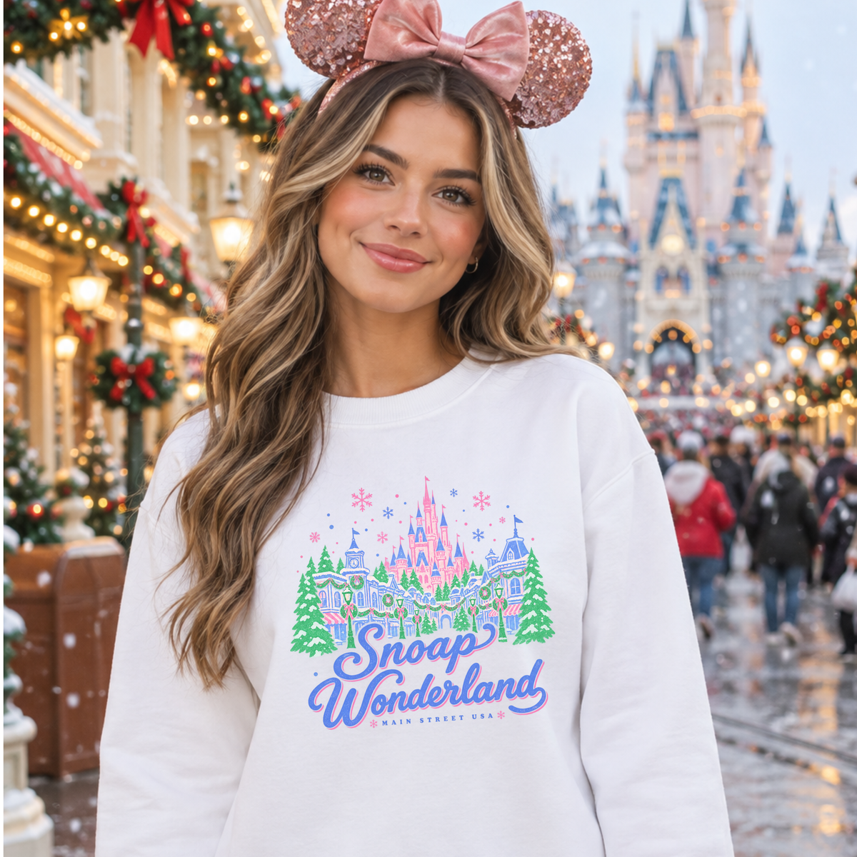 Christmas Snoap Wonderland Sweatshirt | Magical Park Christmas Crewneck Sweatshirt