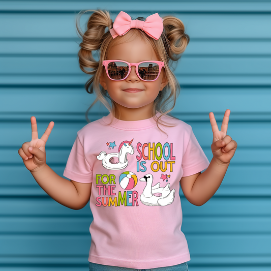 Last Day of School Shirt for Girls | Cute Kids End of School Tee | Summer Break Shirt | Girls Graphic T-Shirt | Last Day Outfit