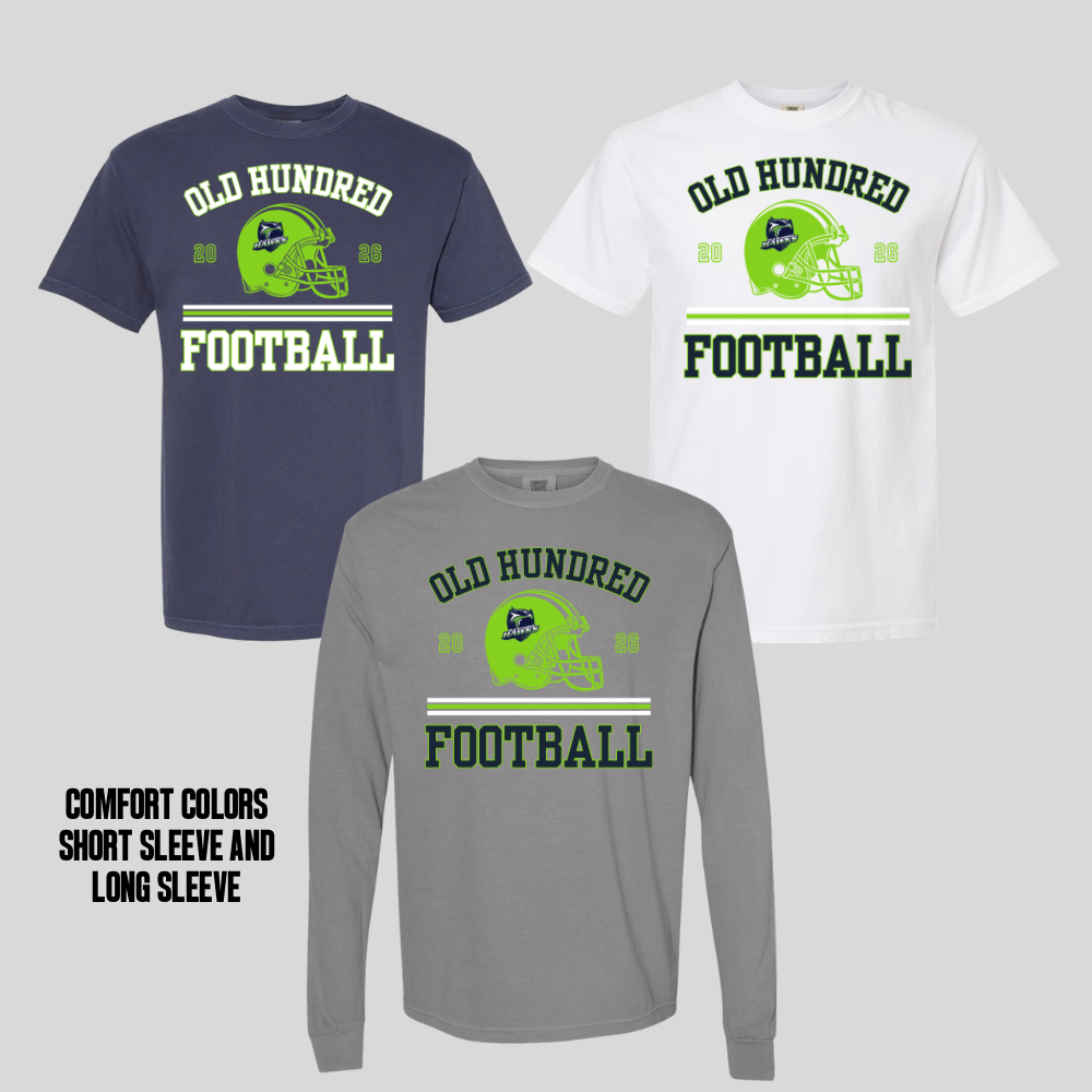 OLD HUNDRED HAWKS FOOTBALL - VARSITY DESIGN WITH PLAYER NAME PERSONALIZATION ON BACK