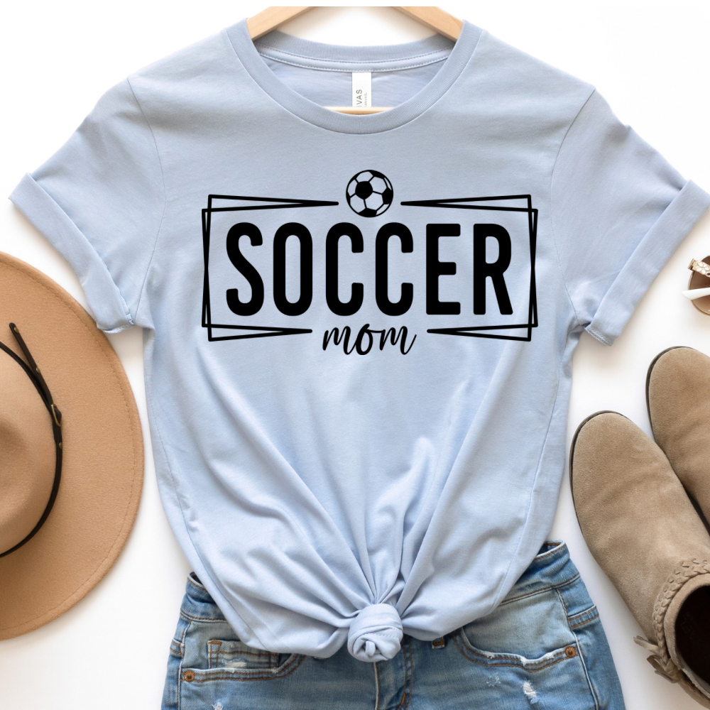 Soccer Mom Shirt Bella Canvas, Cute Soccer Game Day Tee for Moms, Comfortable Sports Mom Outfit
