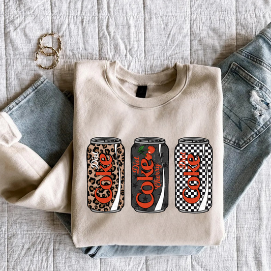 Diet Soda Love Sweatshirt for Women | LEOPARD PRINT