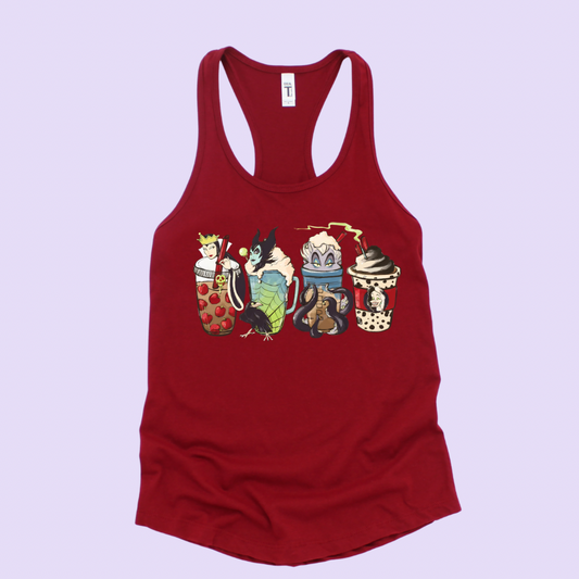 VILLAINS COFFEE TANK | Magical Park Day Racerback Tank for Women | Lightweight Next Level Tank