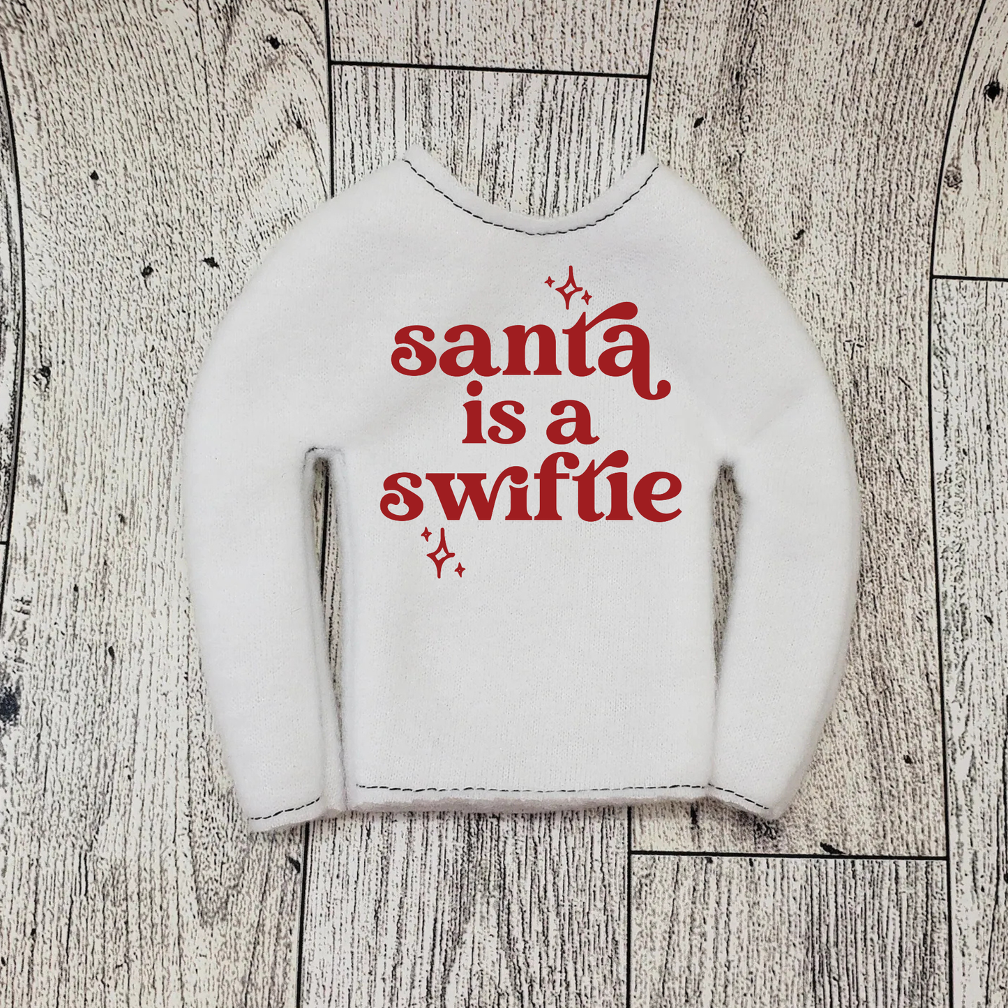 elf sweater for 12" doll - design 7