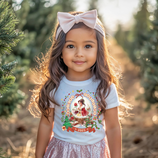 Christmas Snow Globe Princess Shirt for Girls