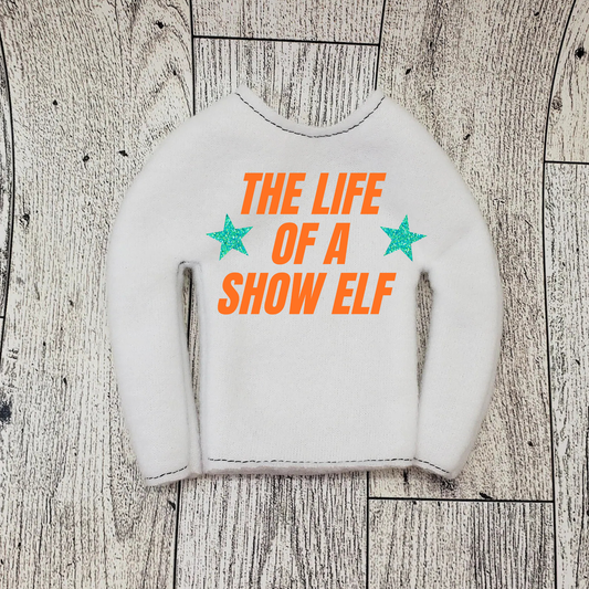 elf sweater for 12" doll - design 10