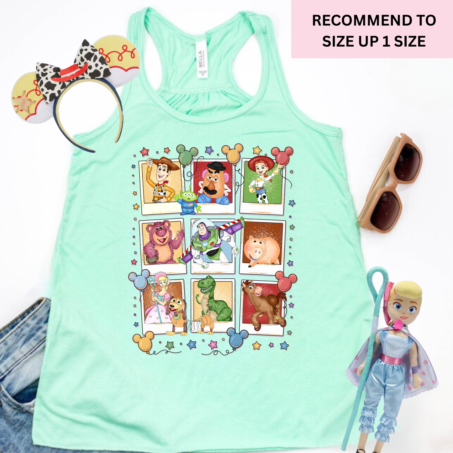 TOYS PHOTOGRAPH Racerback Tank for Women – Lightweight Vacation Graphic Tank