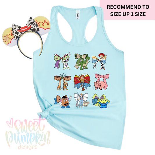 TOYS BOWS Racerback Tank for Women – Lightweight Vacation Graphic Tank