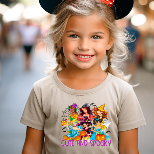 Halloween Princesses Cute & Spooky Magical Theme Park Halloween Kids Shirt | Toddler & Youth Sizes