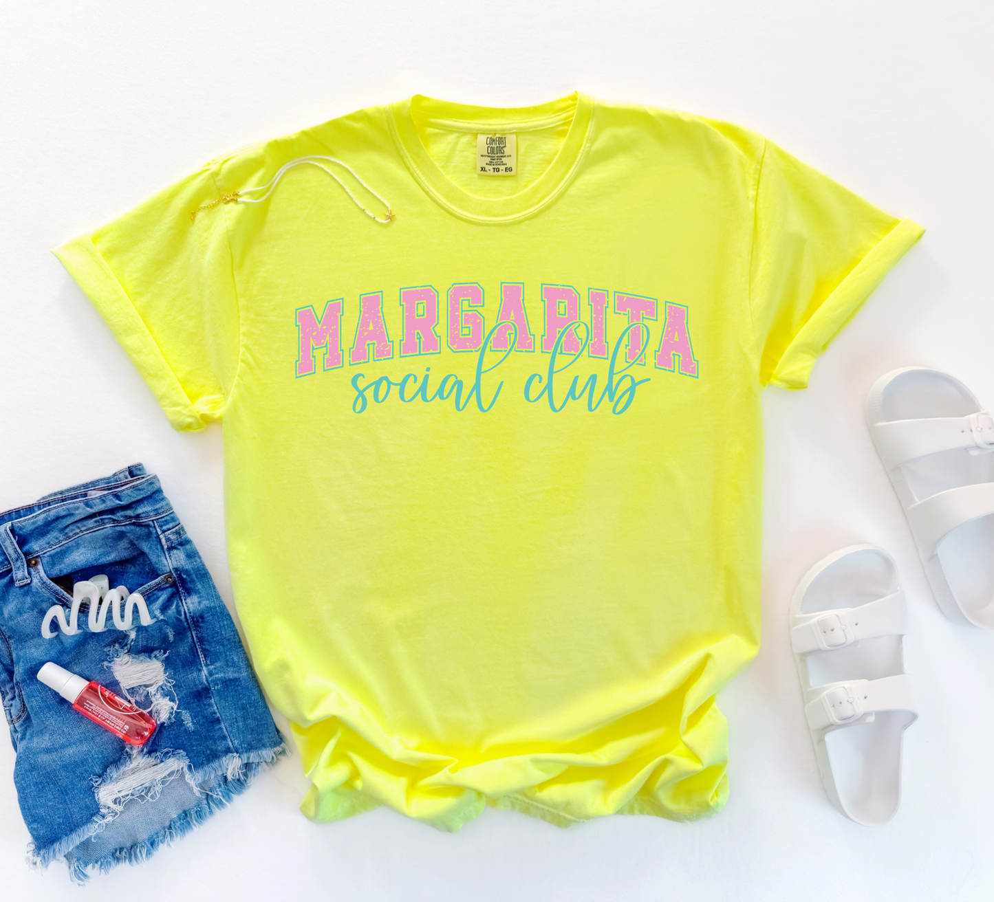 Margarita Social Club Comfort Colors T-Shirt | Summer Graphic Tee | Beach Vacation Shirt | Girls Trip Tee | Funny Margarita Shirt