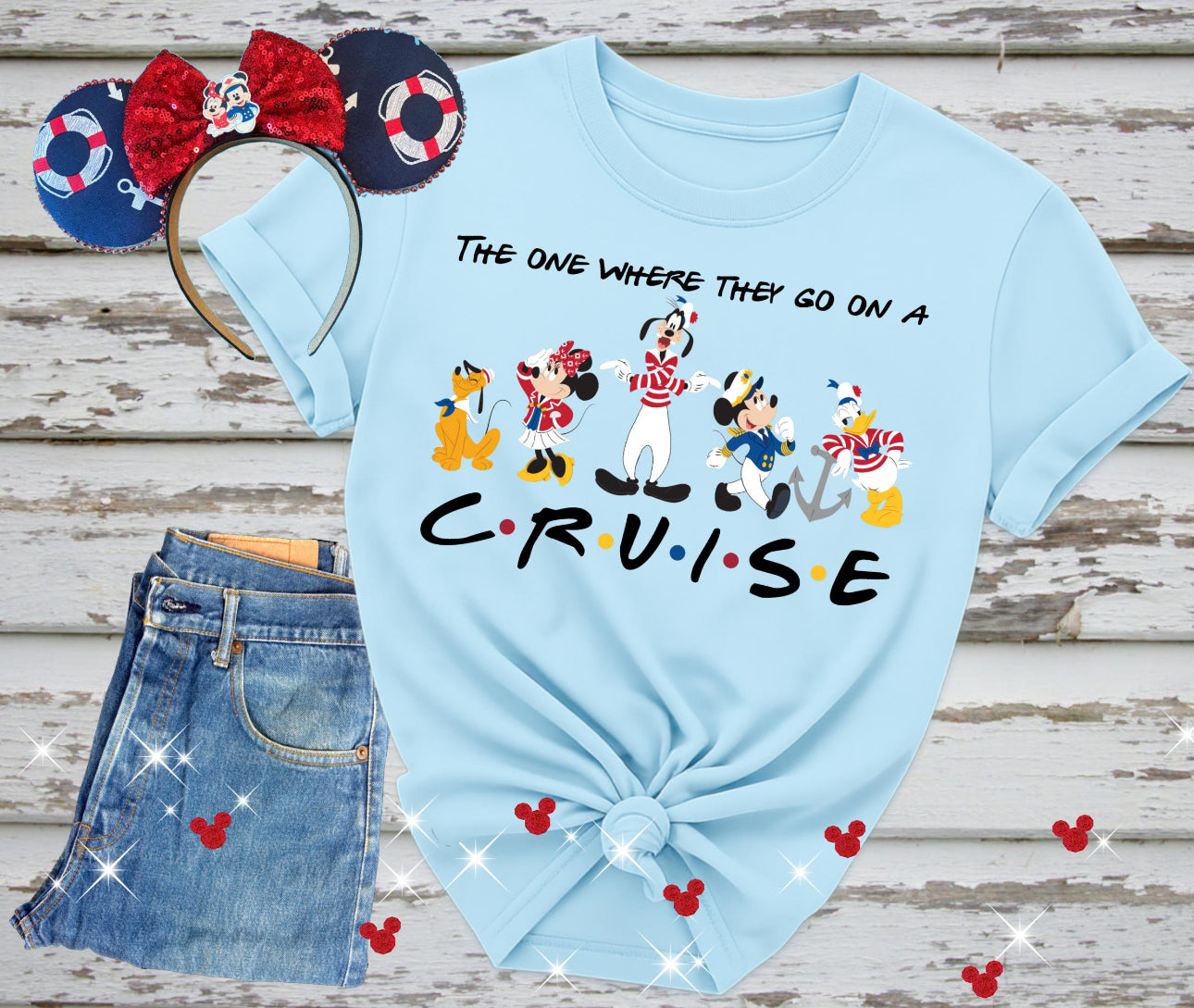THE ONE WHERE THEY GO ON A CRUISE Shirt for Adults and Kids