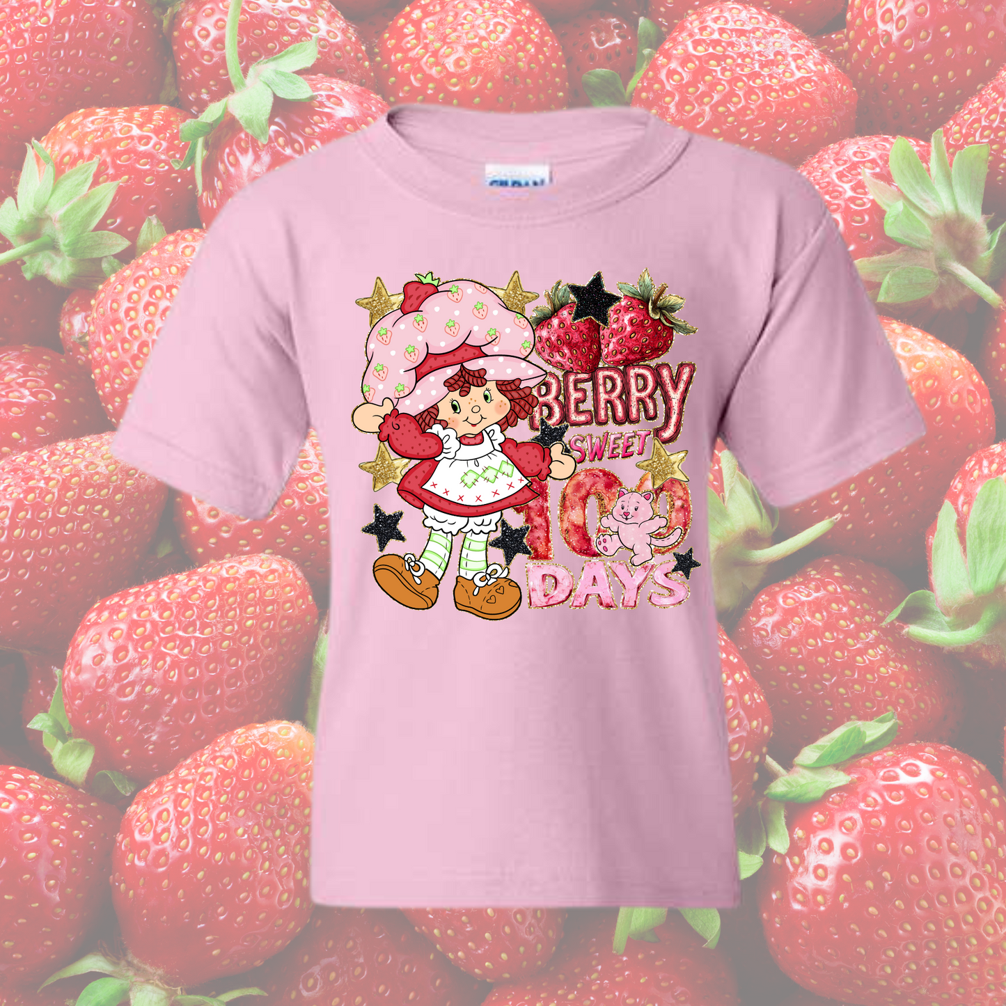 100 Days of School Shirt Strawberry