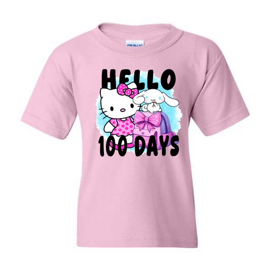 100 Days of School kitty shirt