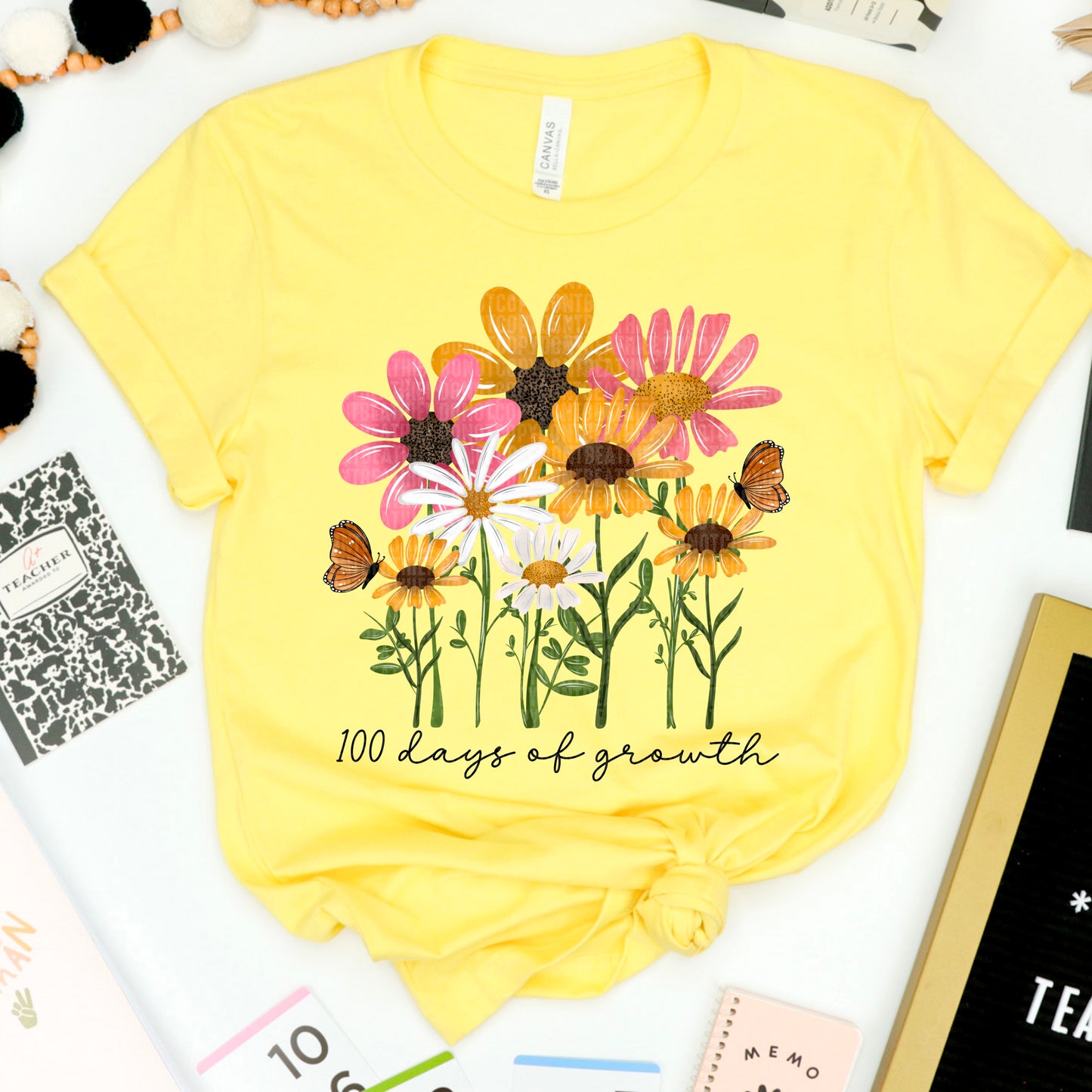100 Days of Growth | Bella Canvas Teacher Shirt