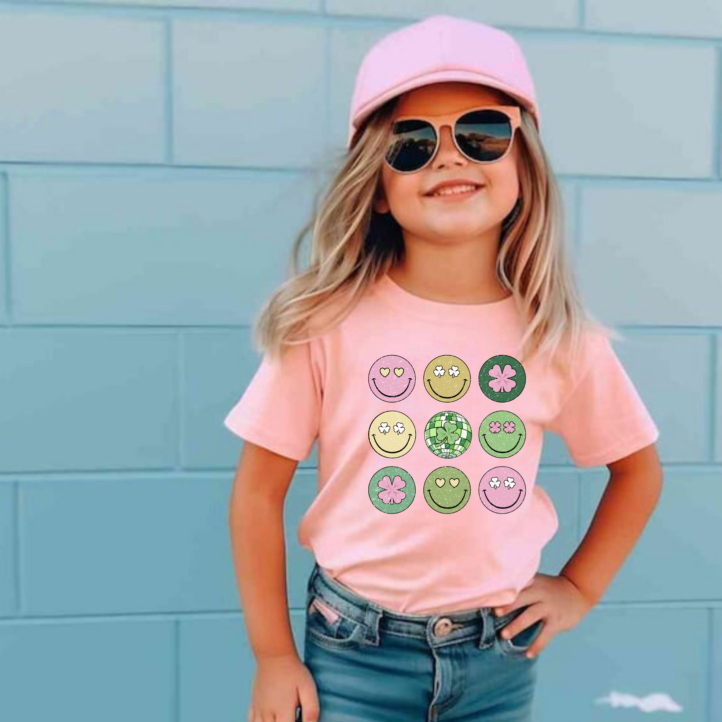 Smiley Face St. Patrick's Day Shirt for Girls