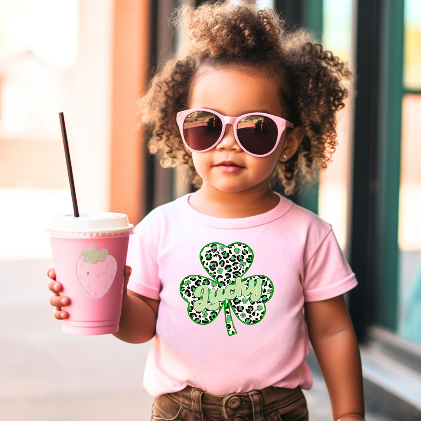 Lucky Shamrock St. Patrick's Day Shirt for Girls