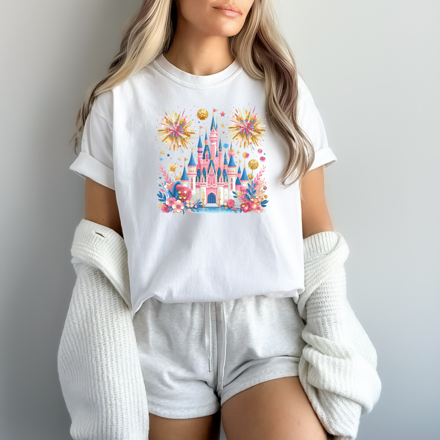 Pink Magical Castle Shirt for Women
