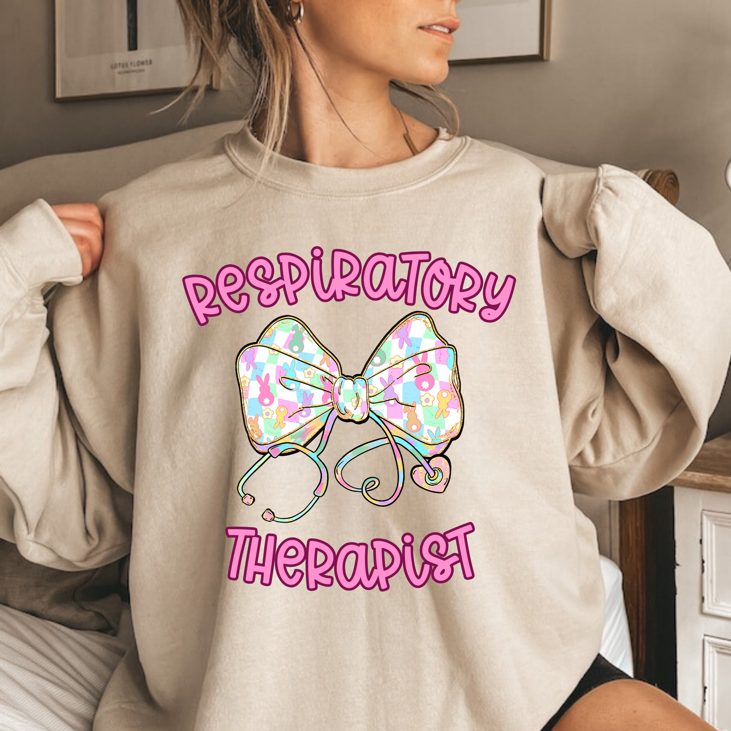 Respiratory Therapist Easter Crewneck Sweatshirt