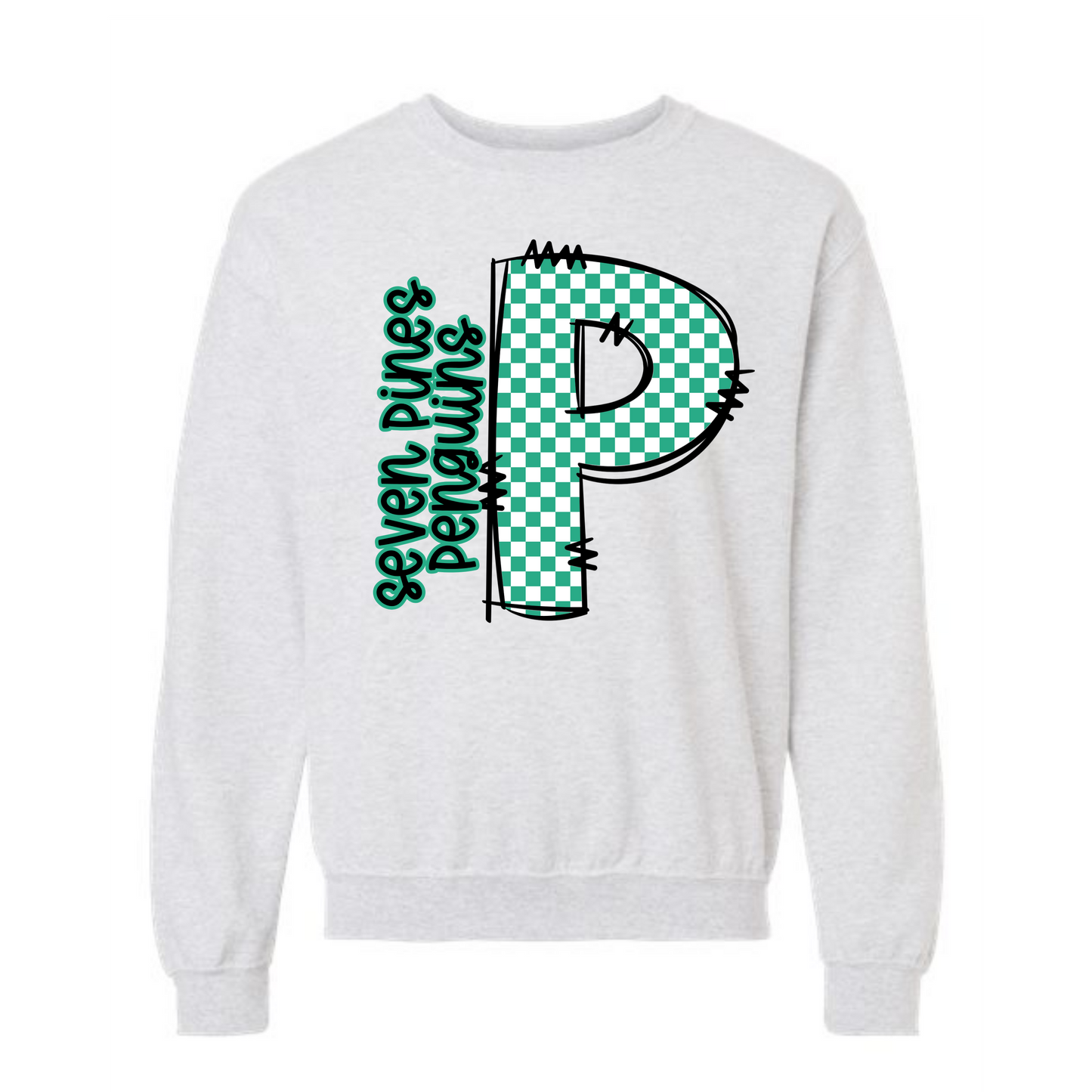 Seven Pines Elementary School Shirt Design 6 CREWNECK SWEATSHIRT
