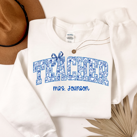 Custom Chinoiserie Teacher Sweatshirt