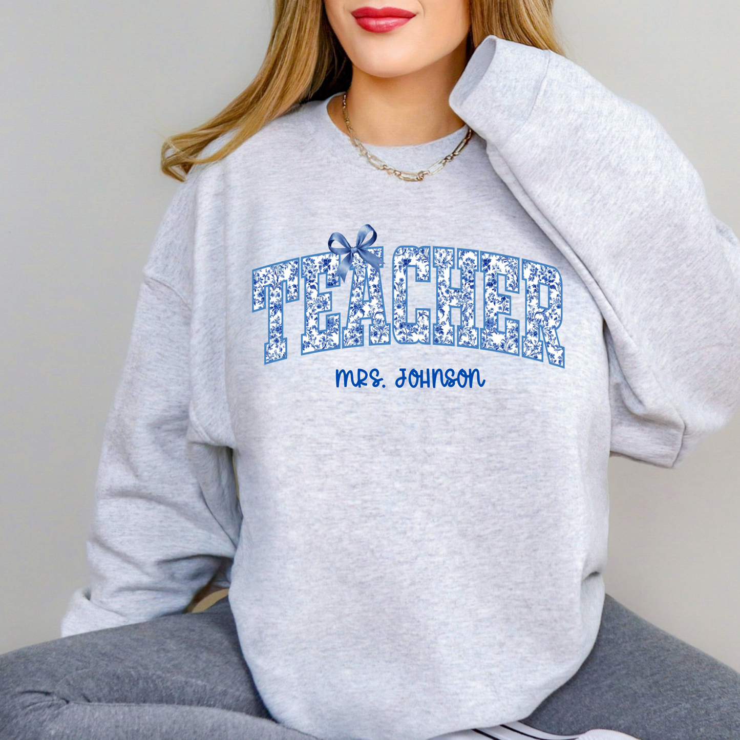 Custom Chinoiserie Teacher Sweatshirt