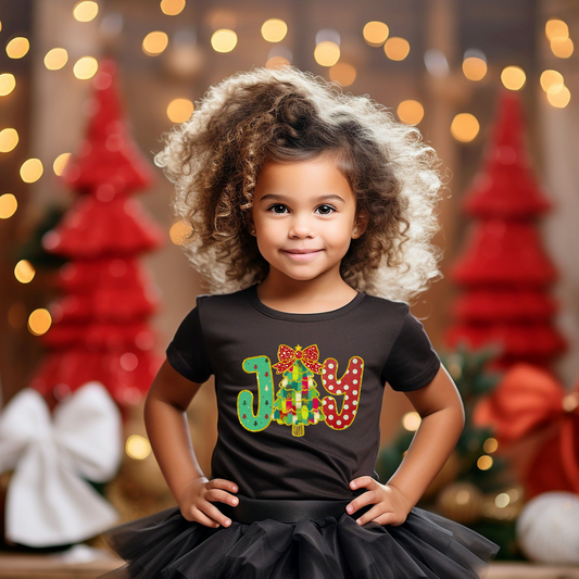 Joy Christmas Shirt for Kids