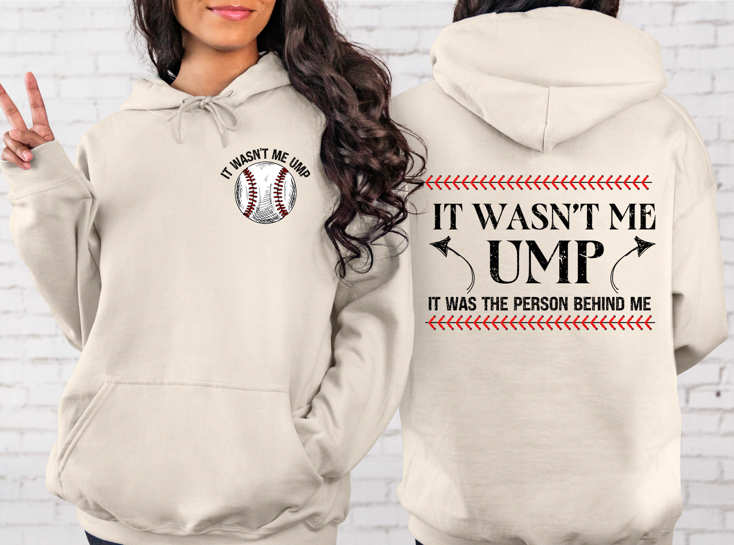 It Wasn't Me Ump | Funny Baseball Hoodie