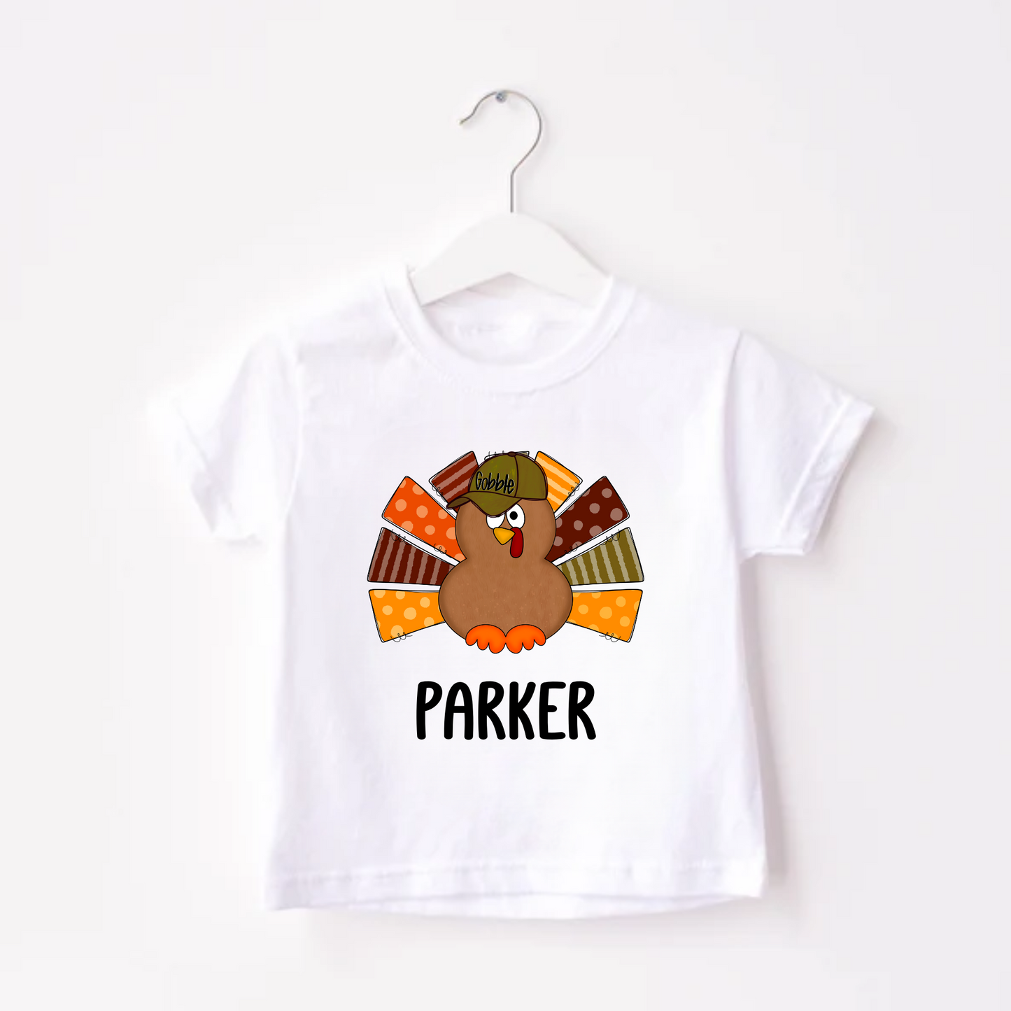 Personalized Boy & Girl Turkey Shirt | Kids Thanksgiving Shirt