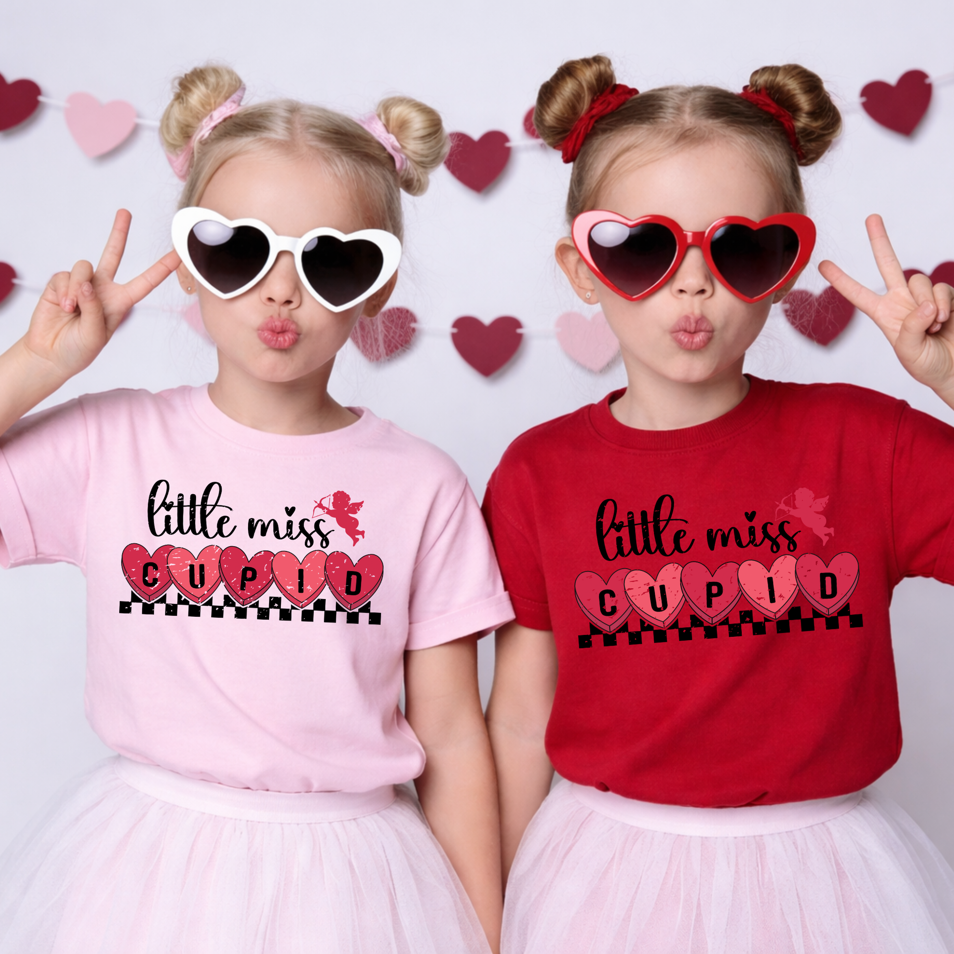 Little Miss Cupid Valentine’s Day shirt for girls, cute heart graphic kids Valentine outfit