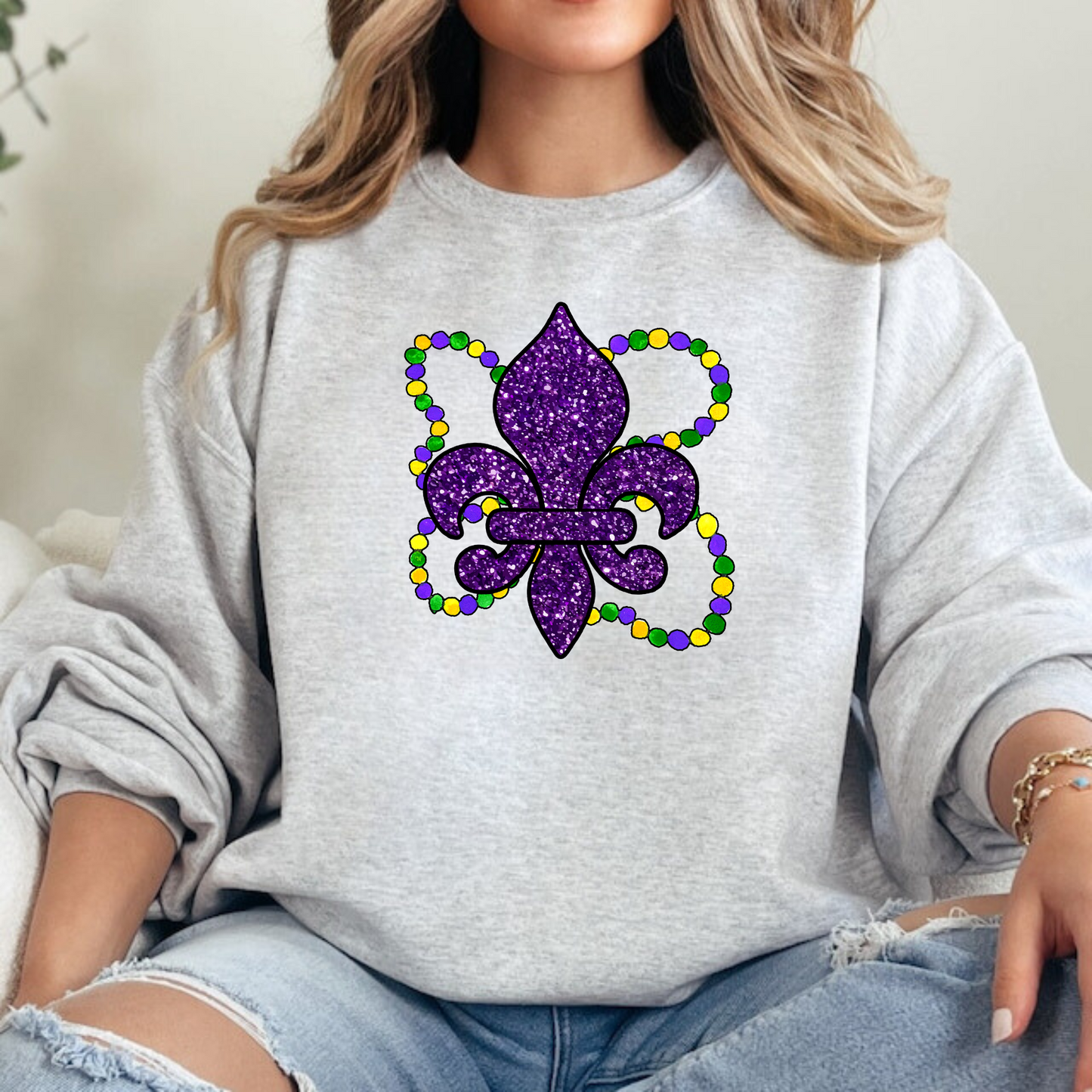 Fleur De Lis Mardi Gras Sweatshirt