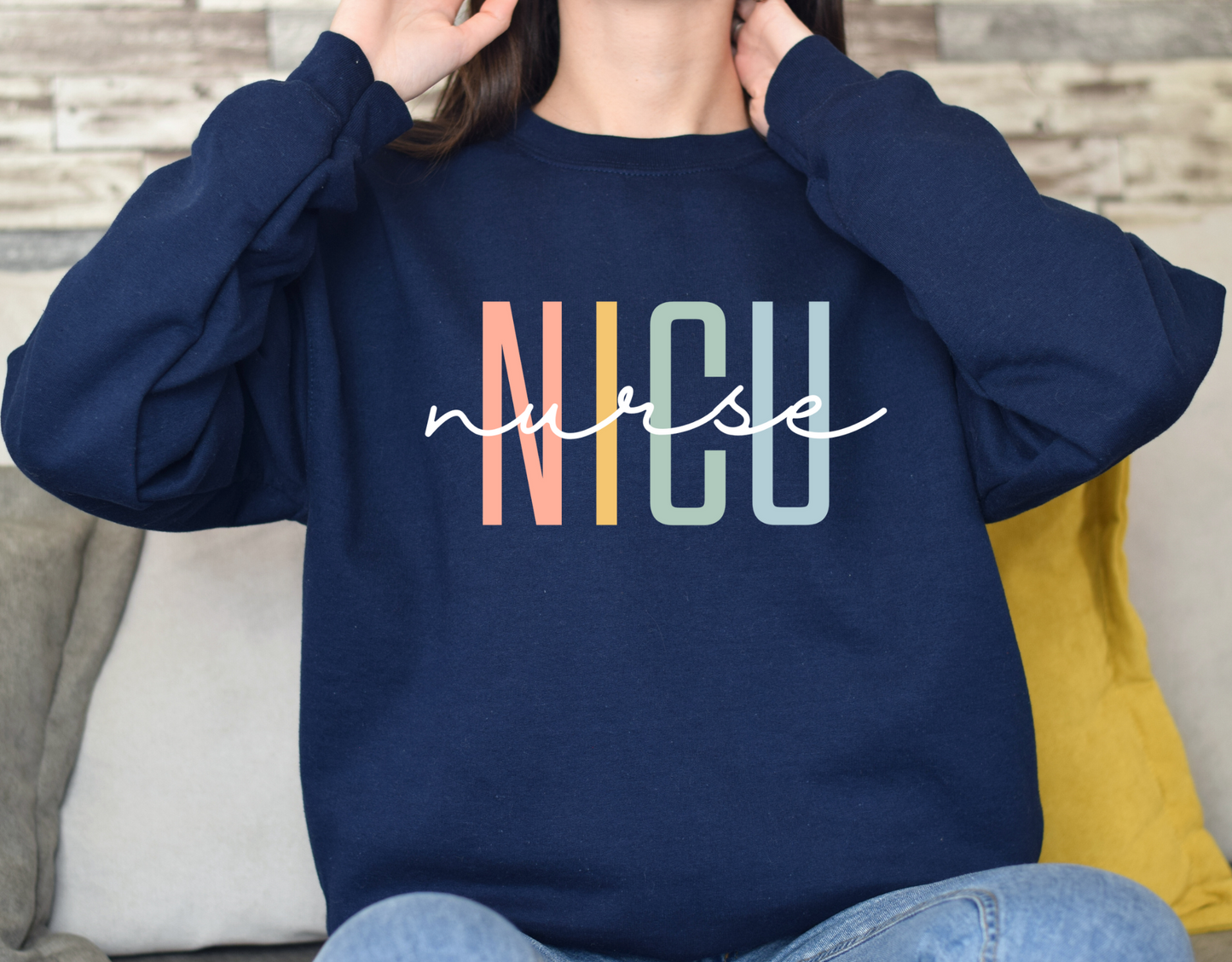 Cute NICU nurse crewneck sweatshirt.