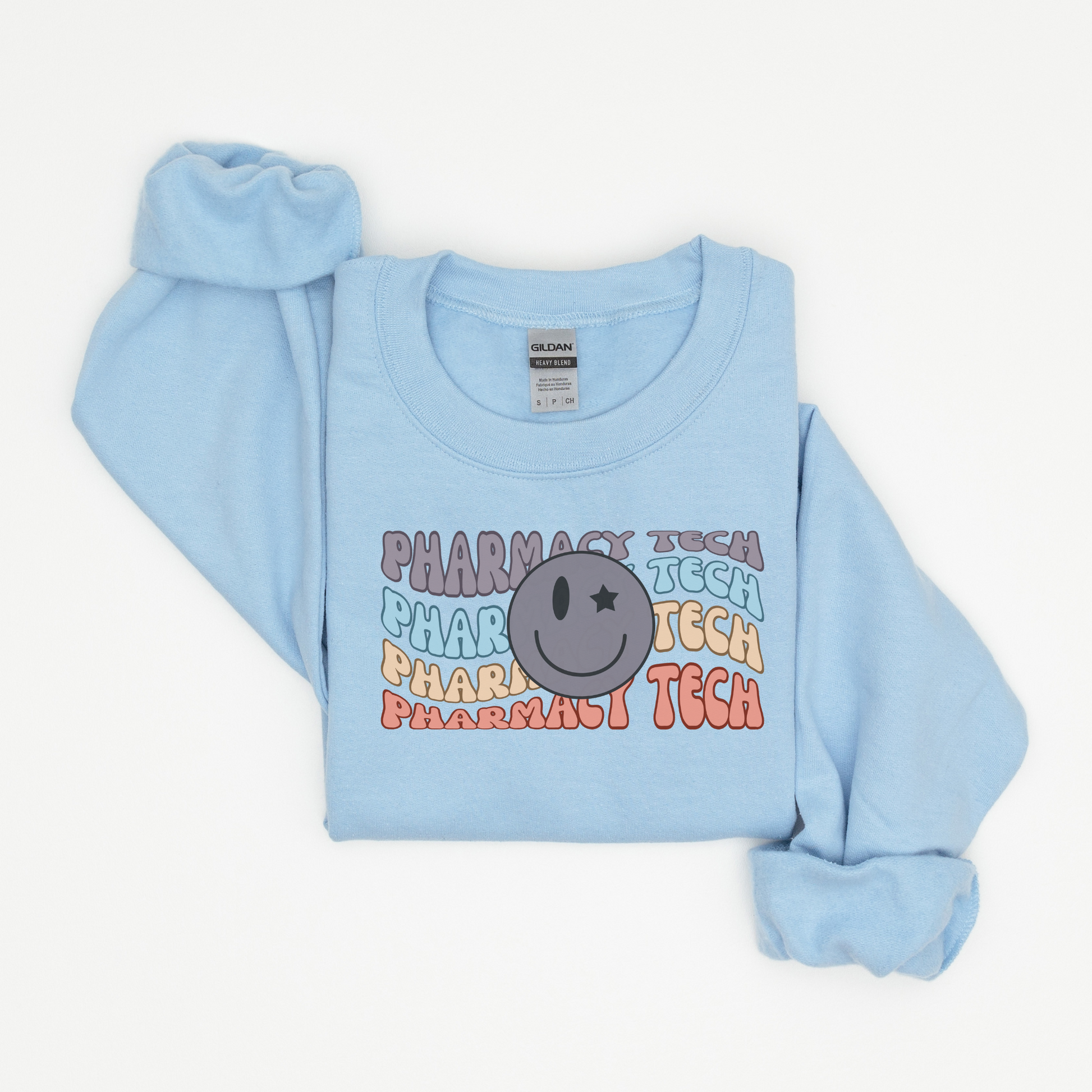 Pharmacy Tech Crewneck Sweatshirt - Cozy and stylish sweater for pharmacy techs to wear as part of their outfit or as a fashion statement