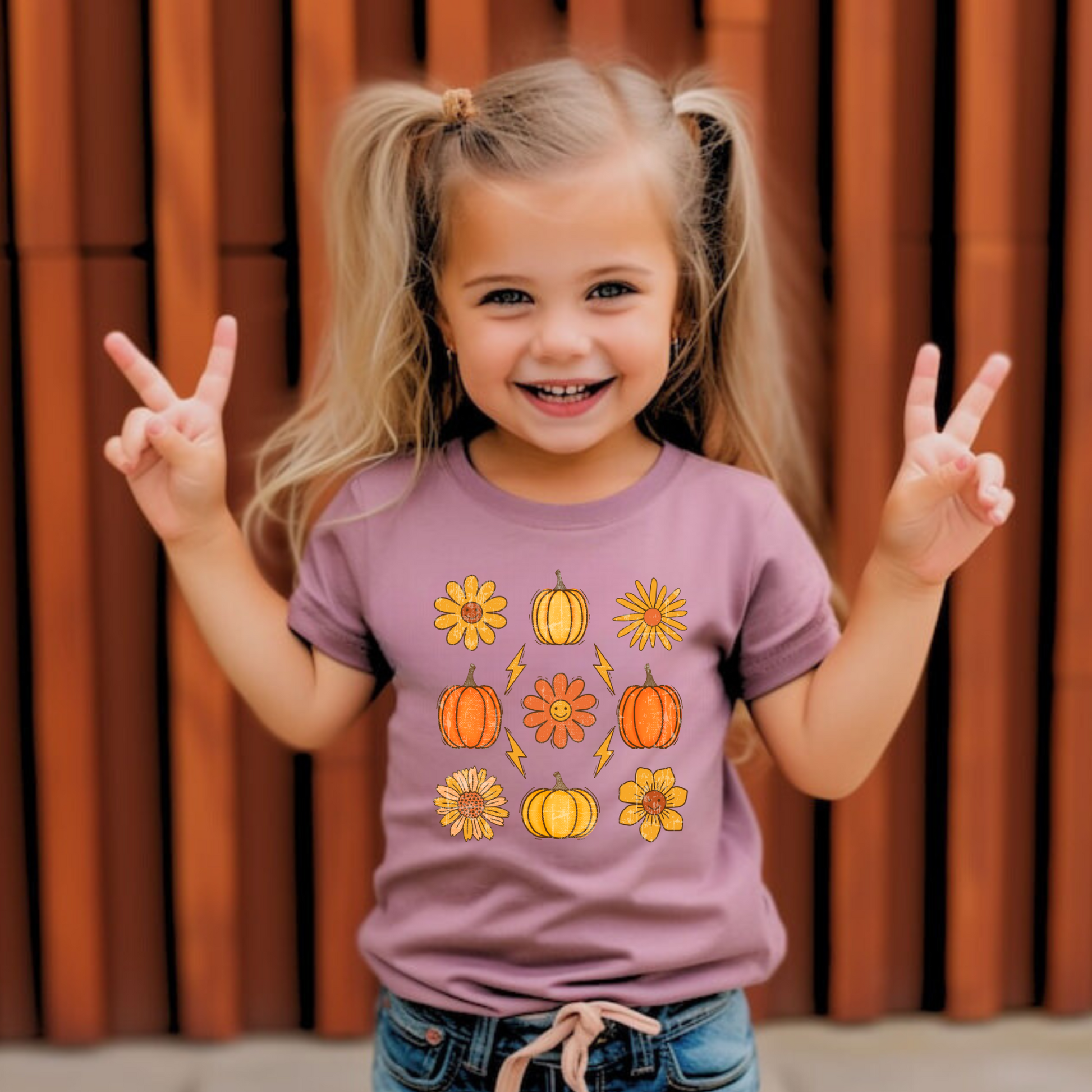 Retro fall shirt for kids.