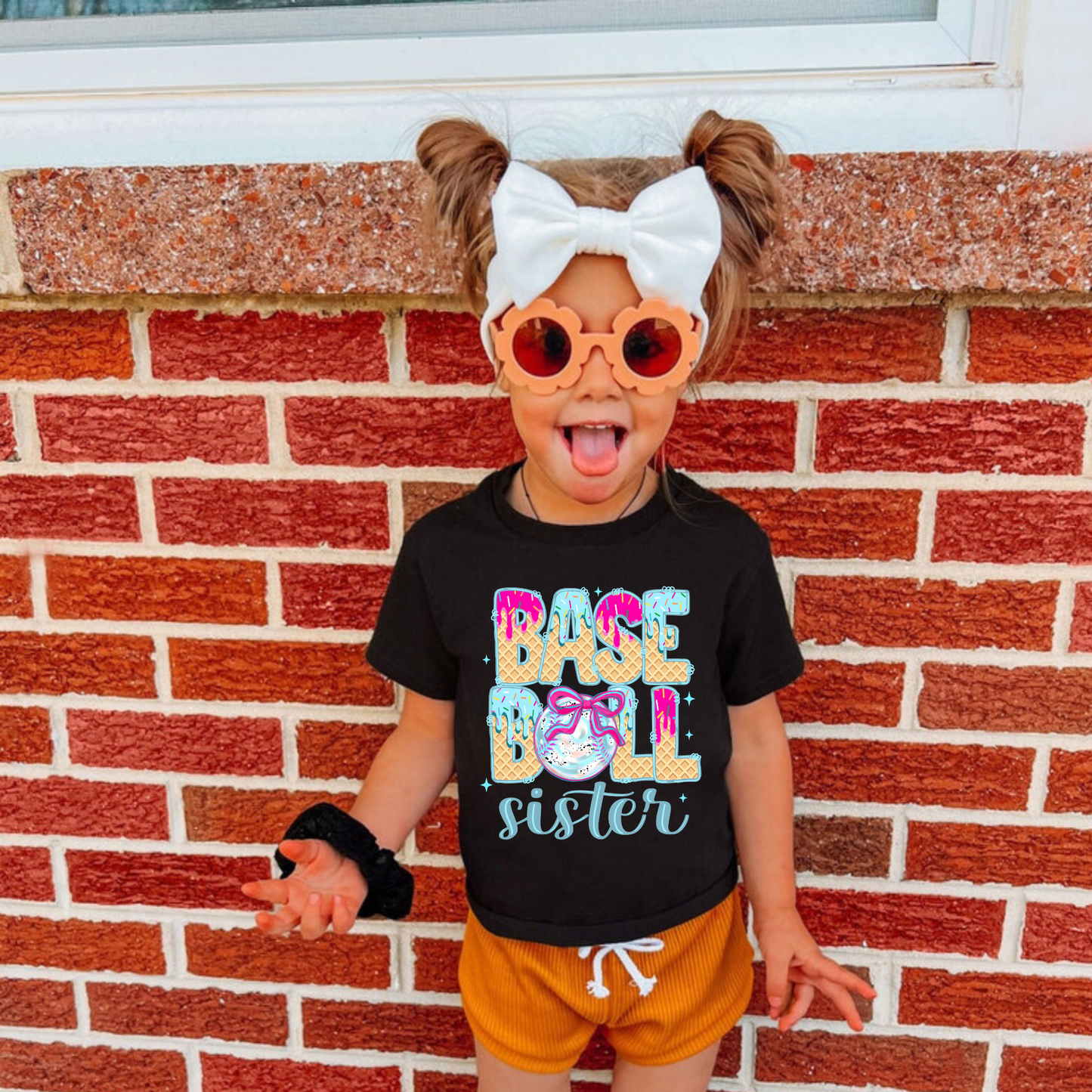 Baseball Sister Drip Shirt for Kids