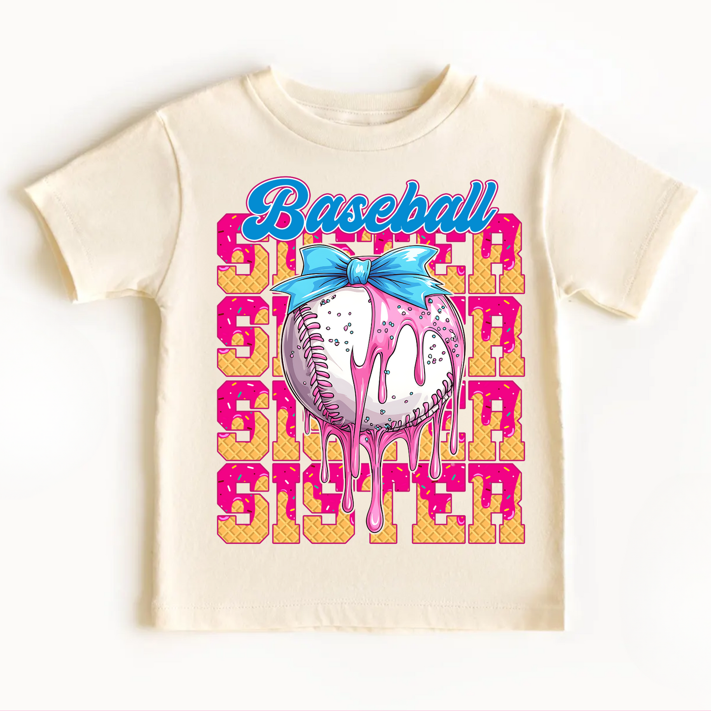 Baseball Sister Drip Shirt for Kids
