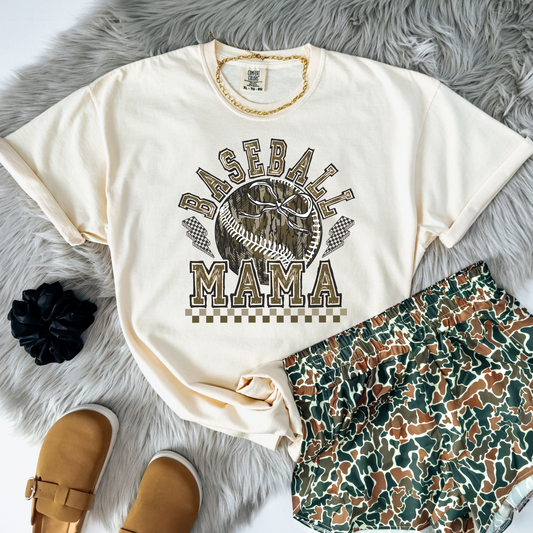 Baseball Mama Camo Shirt